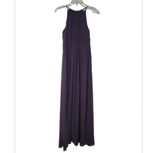 Purple Bridesmaid Dress Keyhole High Neck Size 6
